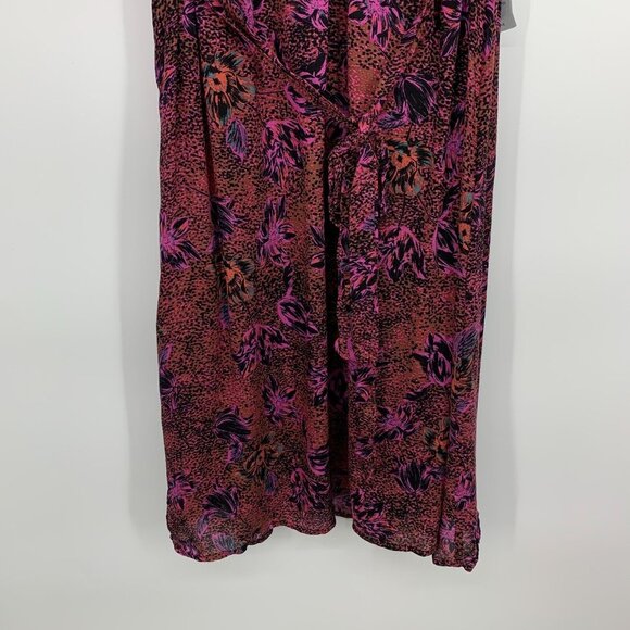 DR2 Daniel Rainn Dress Floral Print V Neck Tie Waist NWT - Picture 3 of 8
